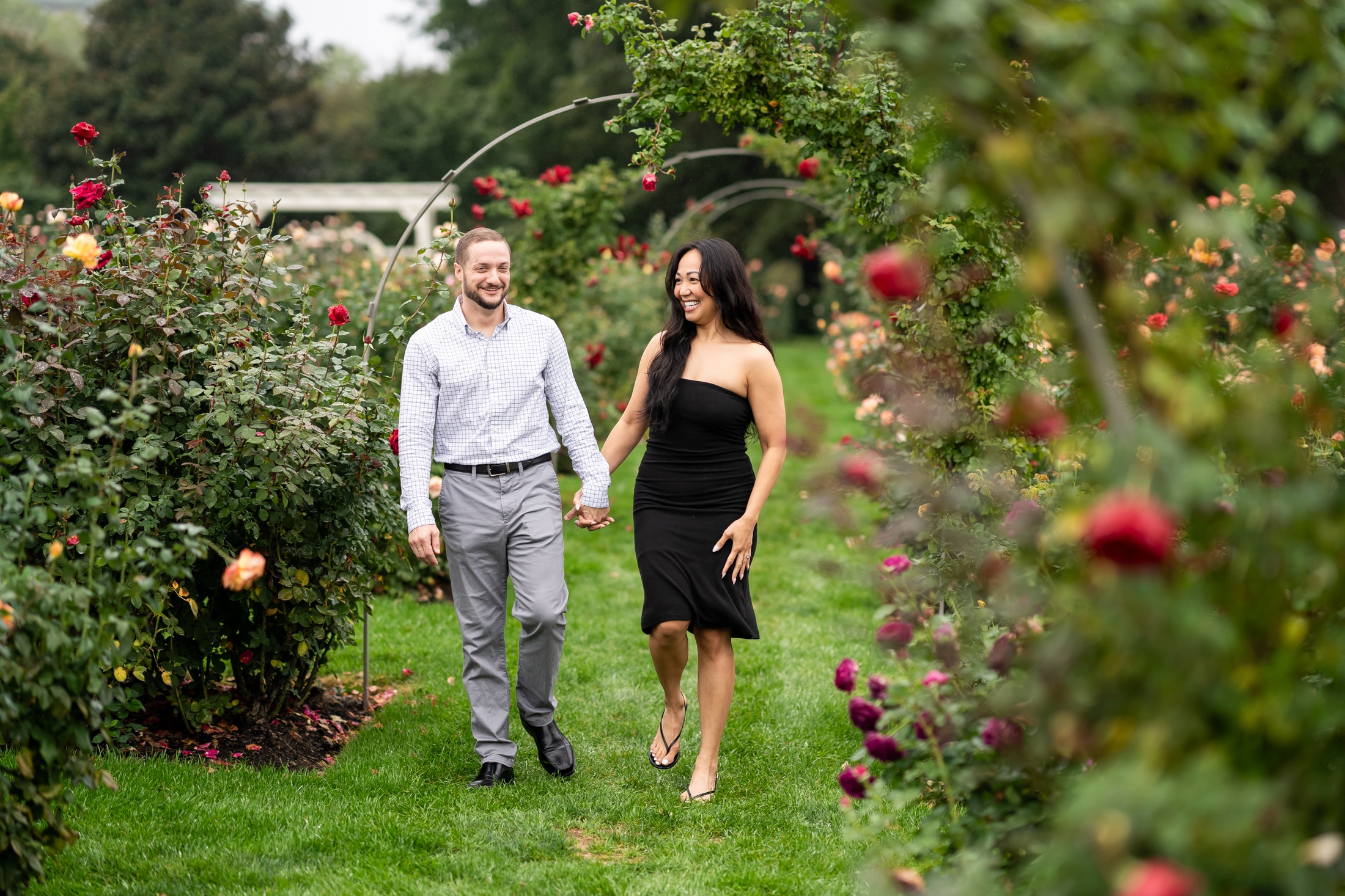 Couple celebrating after proposal