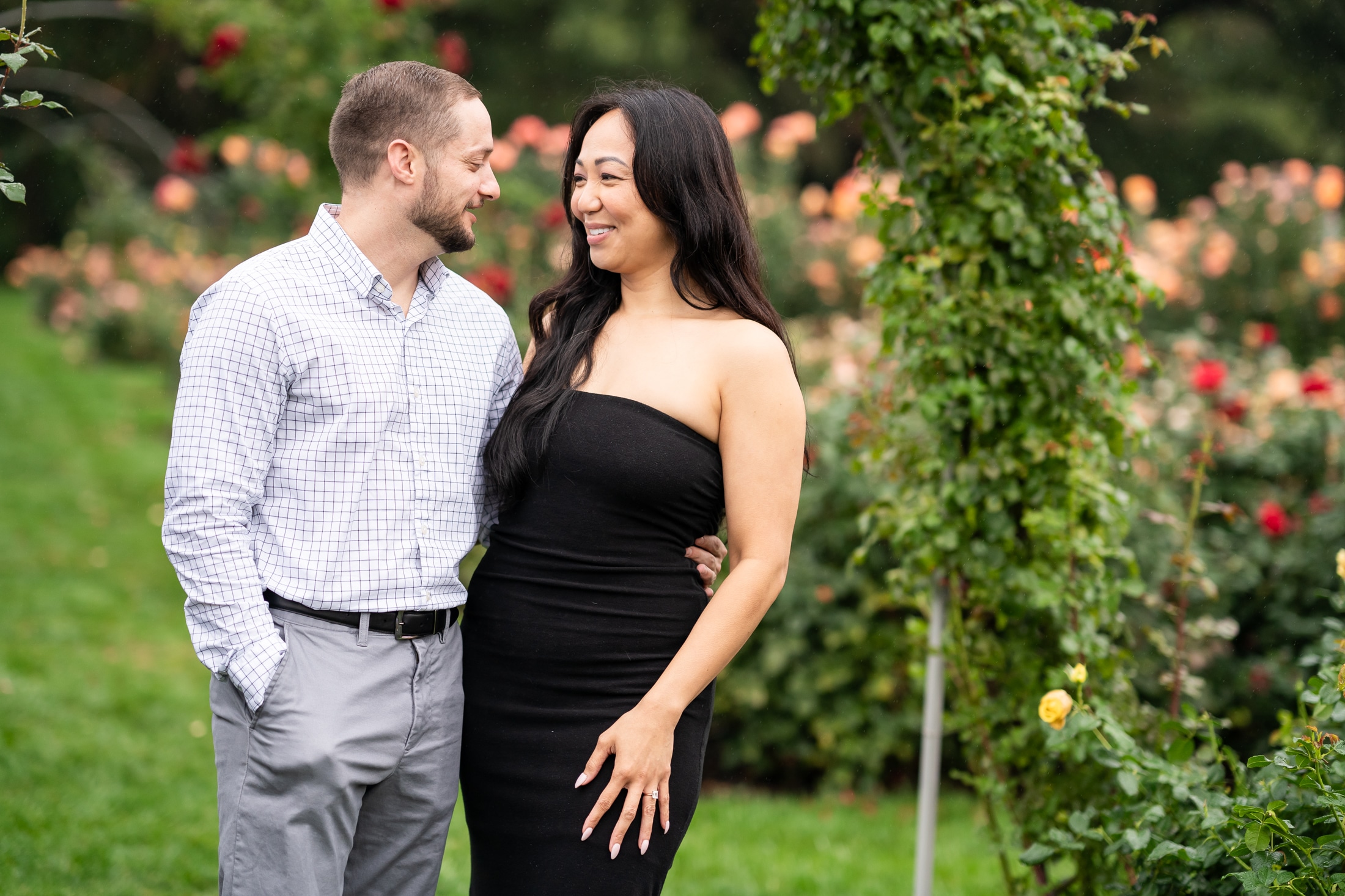 Couple celebrating after proposal