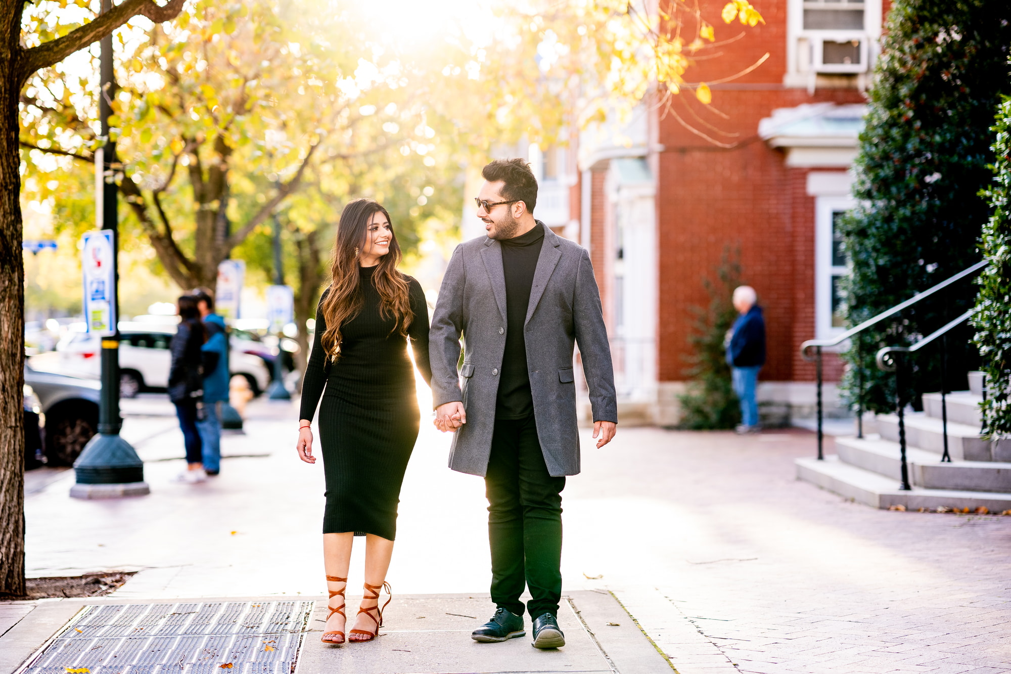 harrisburg capitol engagement photos sparklers