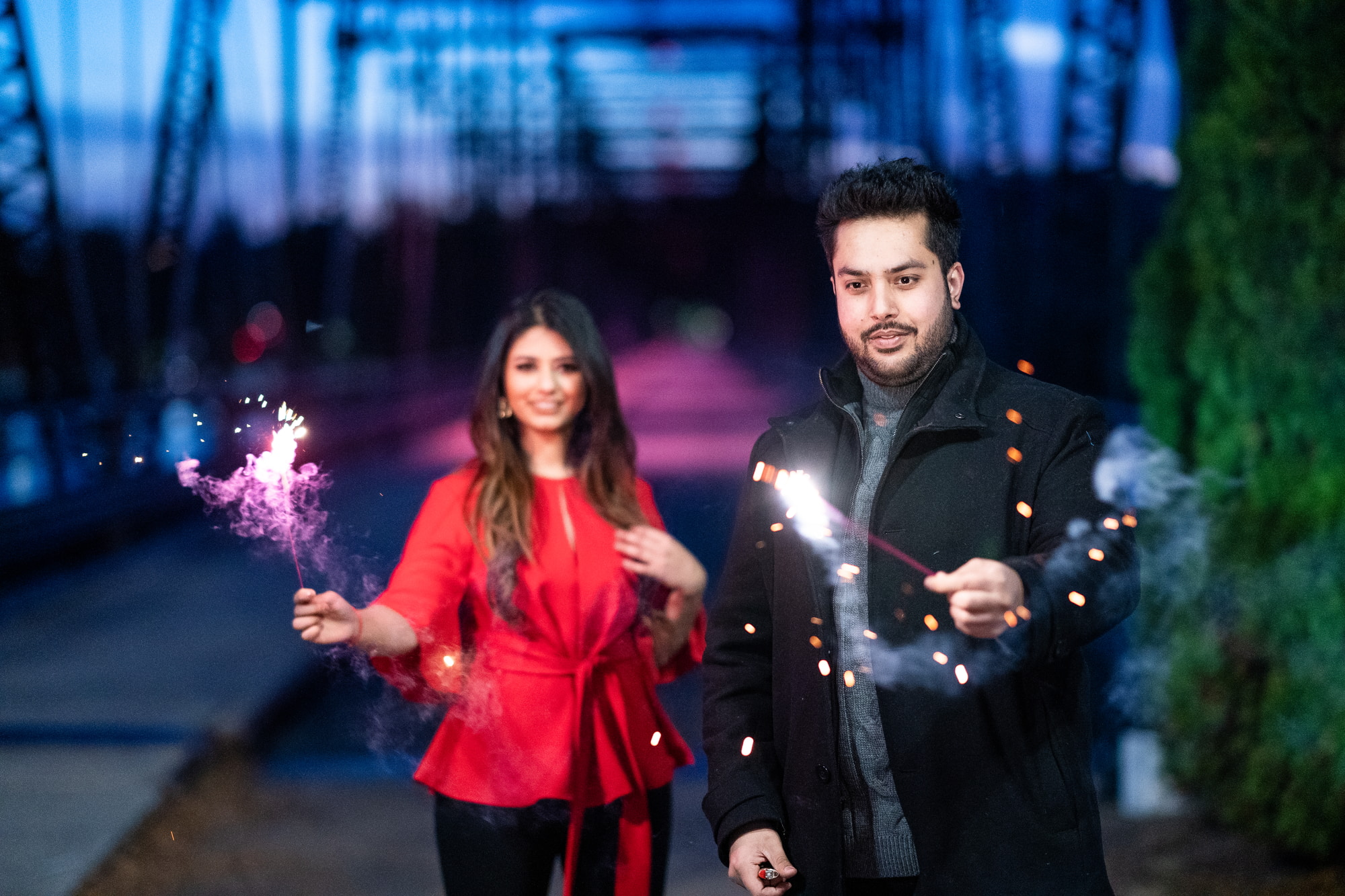 harrisburg capitol engagement photos sparklers