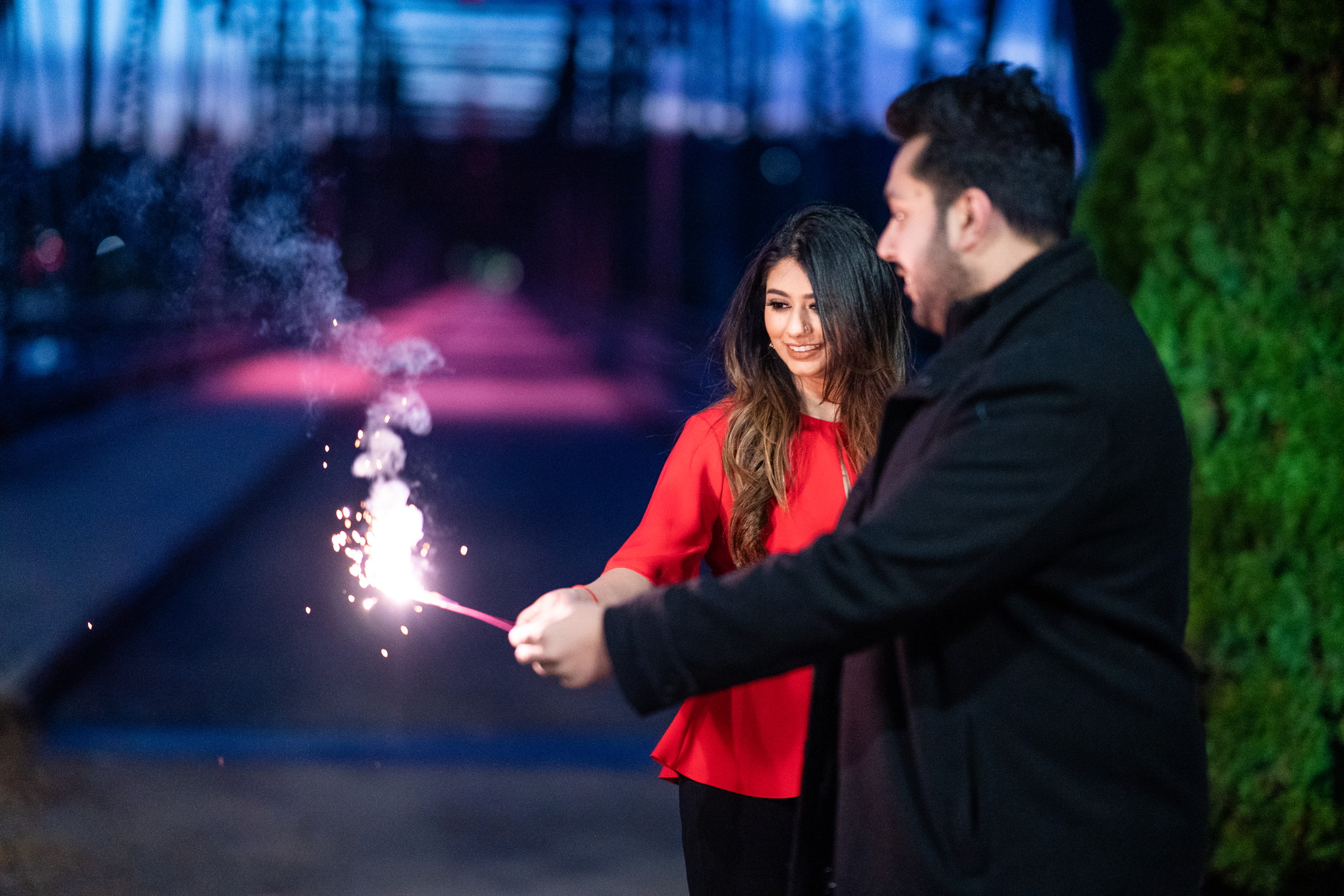 harrisburg capitol engagement photos sparklers