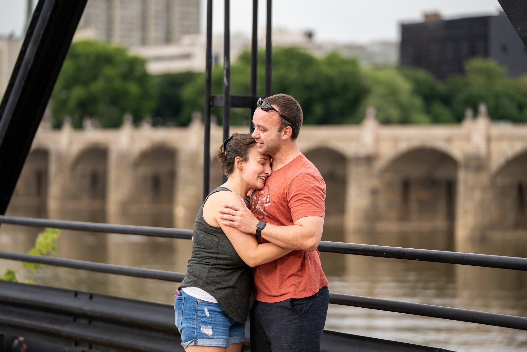 Couple celebrating after proposal