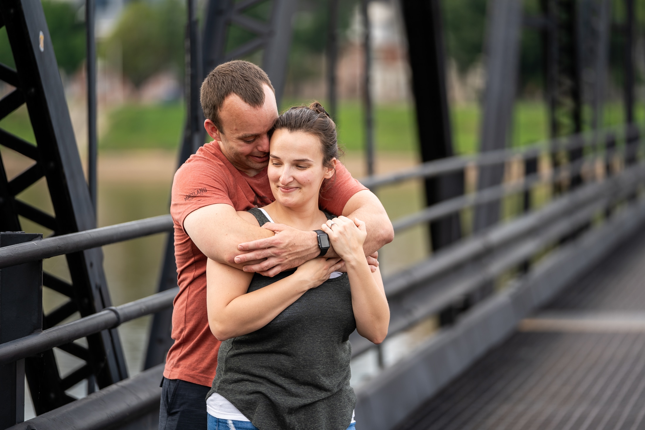 Couple celebrating after proposal
