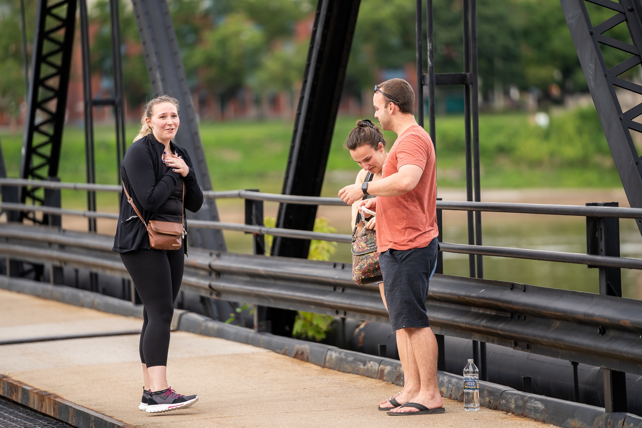 Couple celebrating after proposal