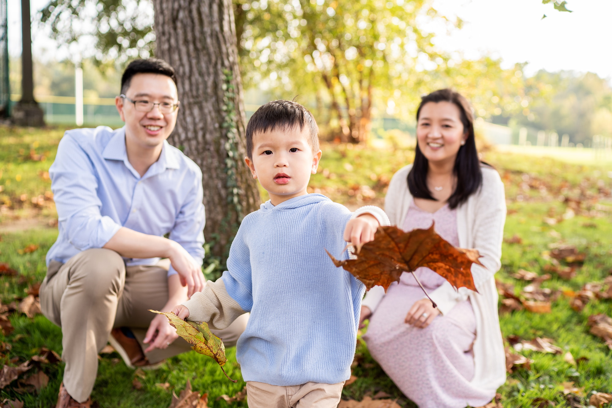 Family holding hands