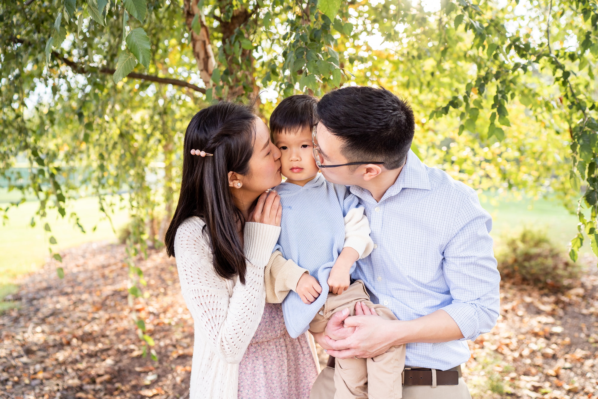 Mother and son moment
