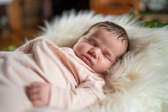 Newborn baby sleeping.