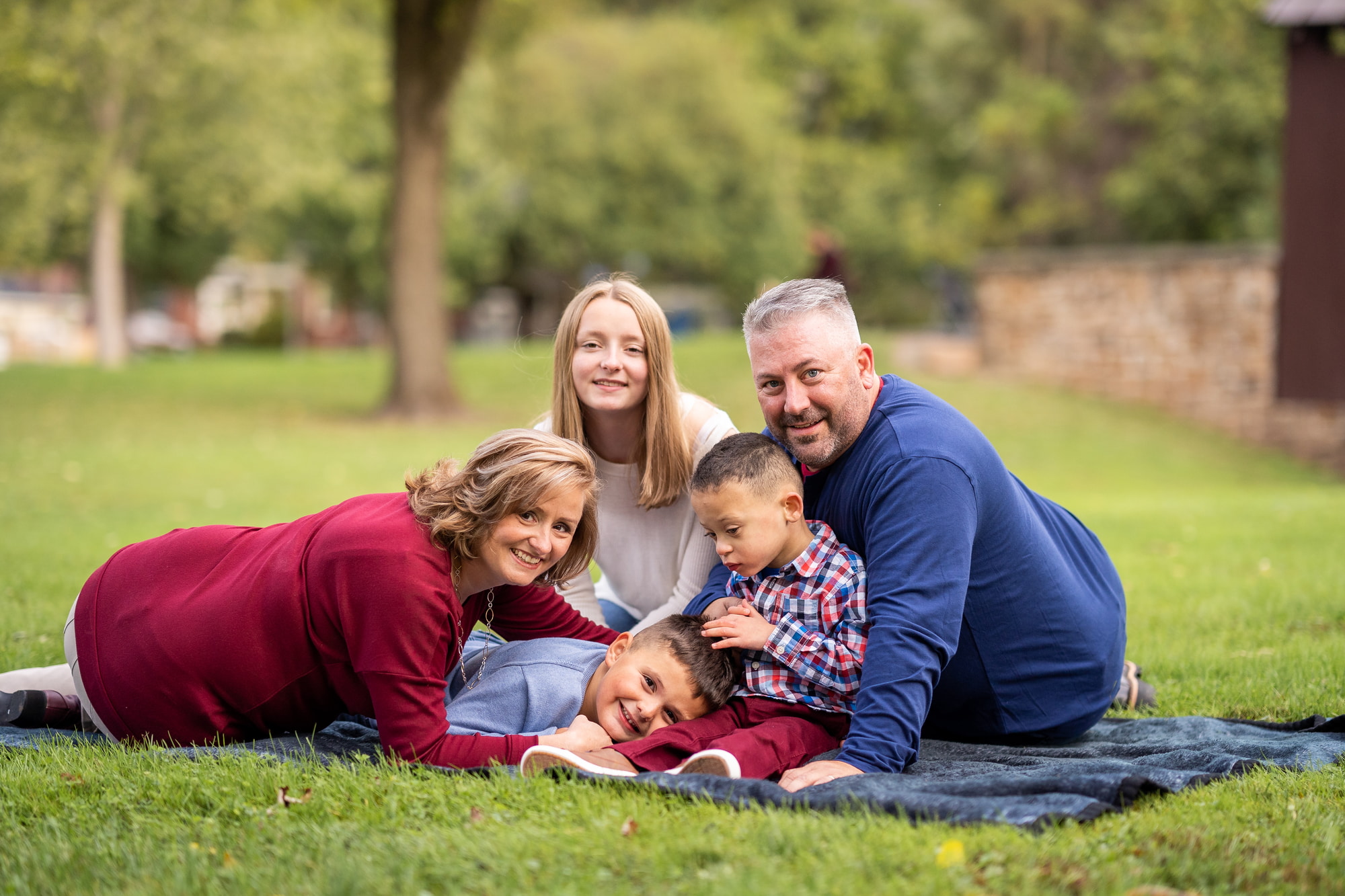family photos at the park