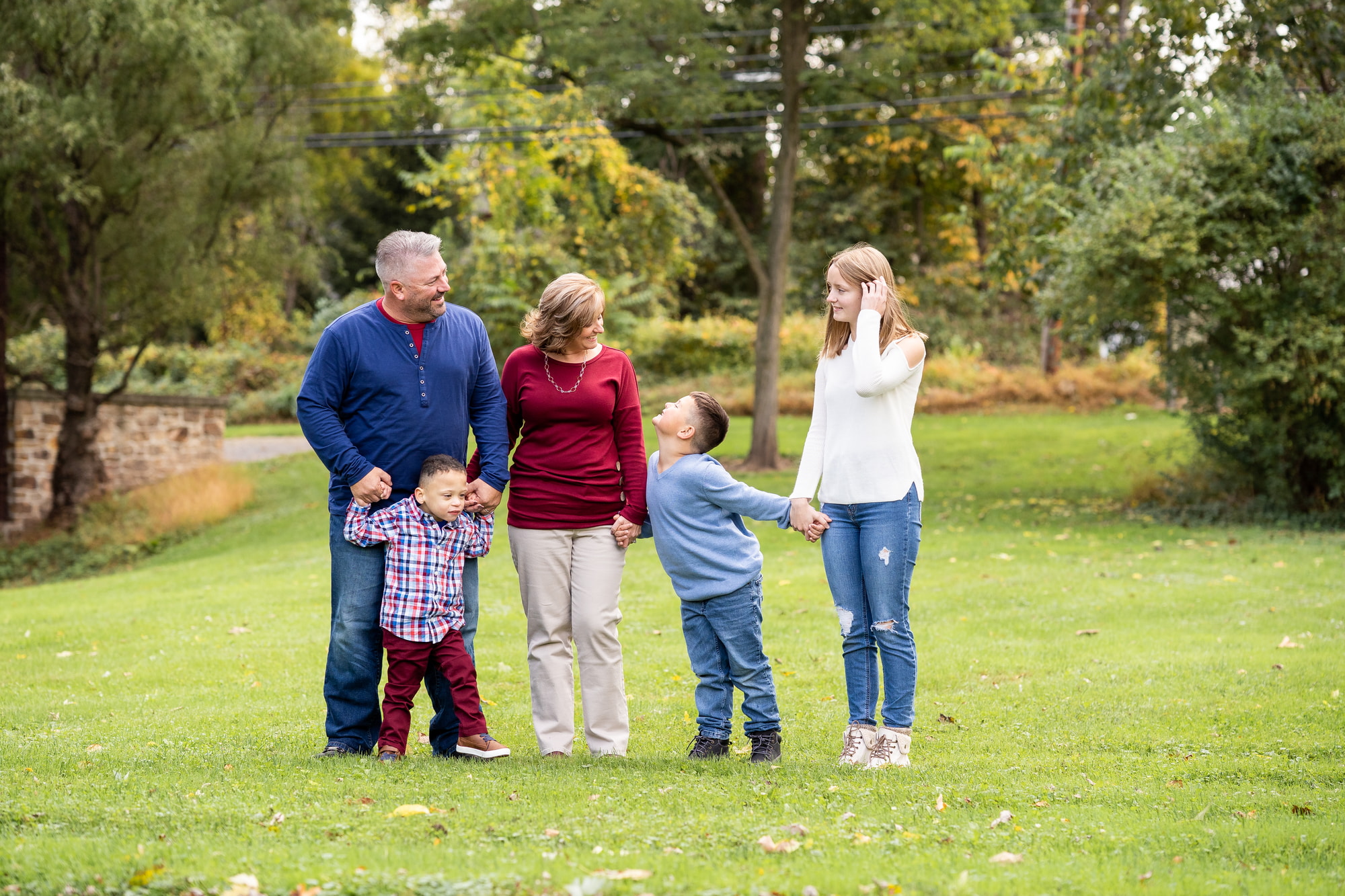 family photos at the park