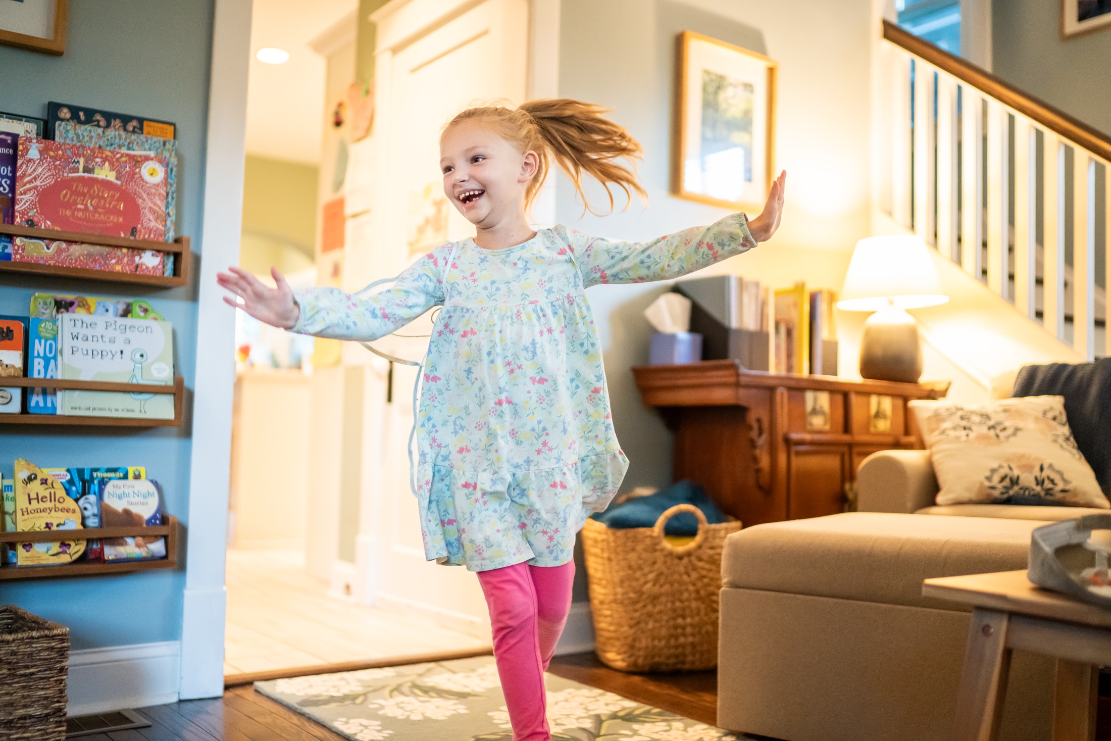 Running and playing kids